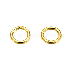 Anneaux ronds en 304 acier inoxydable, anneaux de saut soudés, anneaux de jonction fermés, or, 4x0.7mm, diamètre intérieur: 2.5 mm