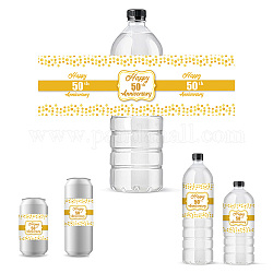 Autocollants adhésifs pour étiquettes de bouteilles, rectangle, mot, 216x64mm