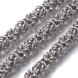 304 catena bizantina in acciaio inossidabile, senza saldatura, colore acciaio inossidabile, 6mm