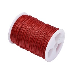 Nylonfaden Kabel, diy geflochtenen Ball Schmuck machen Schnur, rot, 0.8 mm, Ca. 10m / Rolle (10.93yards / Rolle)