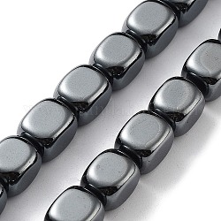Chapelets de perles hématite synthétique sans magnétique, cuboïde, 10x8x8mm, Trou: 1.2mm, Environ 40 pcs/chapelet, 15.94 pouce (40.5 cm)