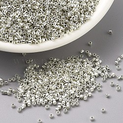 MIYUKI Delica Beads, Cylinder, Japanese Seed Beads, 11/0, (DB0035) Galvanized Silver, 1.3x1.6mm, Hole: 0.8mm, about 2000pcs/10g