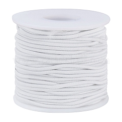 Core Spun Elastic Cord, White, 2.5mm, 35m/roll
