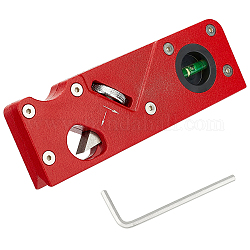 Fasebene aus Aluminiumlegierung, Abschrägungswerkzeug, mit eisernem Sechskantschlüssel, rot, 15.4x5x2.5 cm, Eisensechskantschlüssel: ca. 51x8.5x3 mm