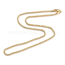 Brass Popcorn Chain Necklaces, with Lobster Claw Clasps, Golden, 18.5 inch(47cm)