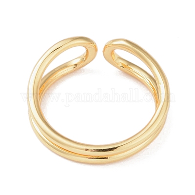 Polsino aperto in ottone&nbsp;RJEW-R143-01C-G-1