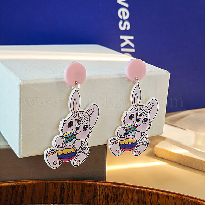 Pendientes colgantes de acrílico de Pascua&nbsp;FS-WG1C5A1-03-1