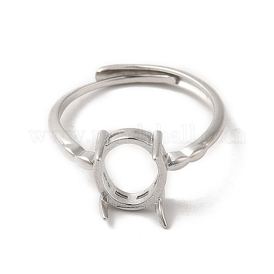 Ajustes ajustables para anillos solitarios de latón&nbsp;KK-C022-02P-1