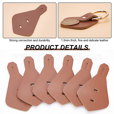 Key Fob Kit Leather Key Fobs Blanks With Key Rings Leather Keychain for DIY Laser  Engraving Supplies Gifts 4 Colors 