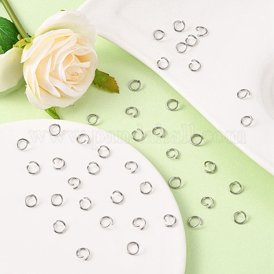 4000pcs 304 Stainless Steel Open Jump Rings Split Rings Metal