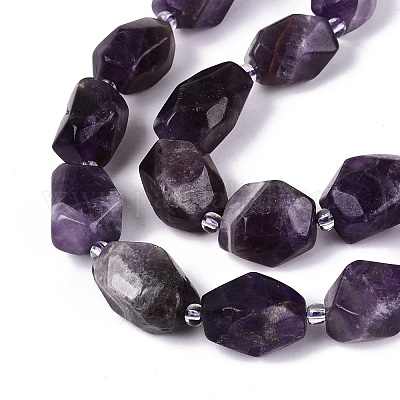 Natürlichen Amethyst Perlen Stränge&nbsp;G-N362-07A-07-1