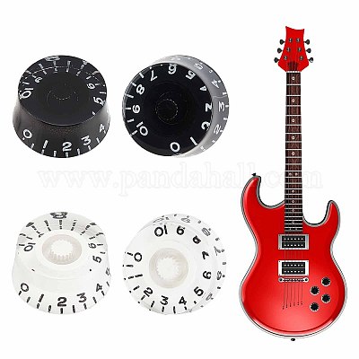 Lot De 9 Boutons De Volume En Métal Pour Guitare électrique Et Basse – Forme Dé – Couleurs Noir, Blanc, Rouge