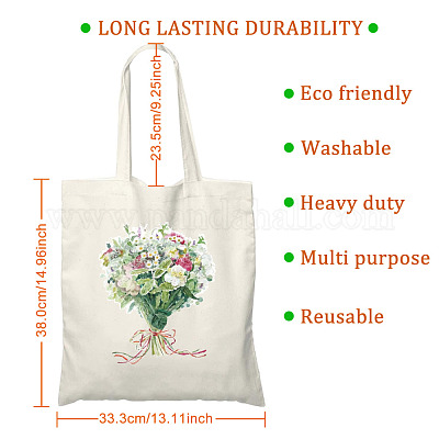 Shop FINGERINSPIRE Reusable Canvas Tote Bag (15x13 Inch for