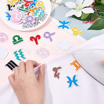 48pcs Colorful Flower Patches For Clothes Repairing Decorations(12  Colors)48pcs Colorful Flower Patches For Clothes Repairing Decorations(12  Colors) 