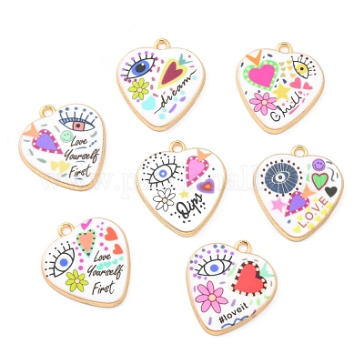 Pendentifs en alliage imprimés&nbsp;X-ENAM-D051-13G-1