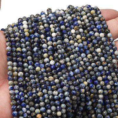 Natürlicher Lapislazuli Perlenstränge&nbsp;LS-G-RM2025-A41-4mm-B-1