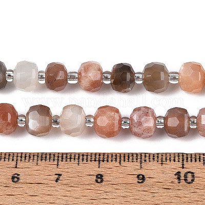 Natürliche Multi-Mondstein-Perlenstränge&nbsp;G-N327-08A-08-1