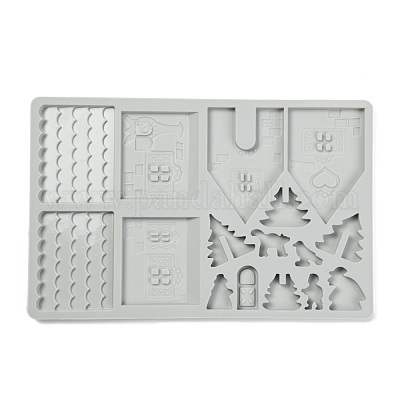 Christmas Gingerbread House Silicone Chocolate Mold Cake Decorating Tools  DIY Cake 