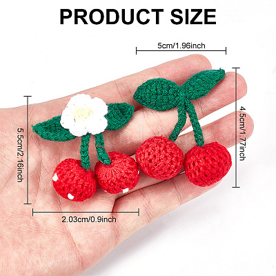 8 Stück 2 Stile Häkel-Ornament-Accessoires aus Baumwolle&nbsp;DIY-DR0001-08-1