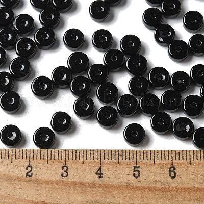 Rocailles en verre couleurs opaques&nbsp;SEED-E001-P3x6mm-10-1