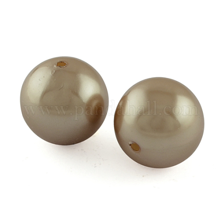 Chunky Imitated Pearl Acrylic Round Beads X-PACR-30D-17-1