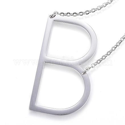 304 Stainless Steel Pendant Necklaces STAS-D162-12B-1