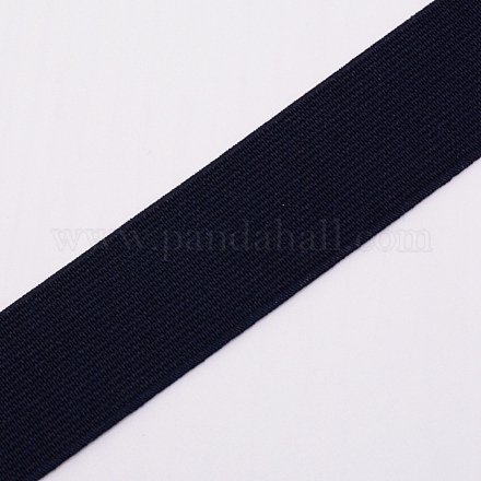 超幅広の厚手の平らなゴムバンド  ウェビング衣類縫製アクセサリー  ミッドナイトブルー  30mm X1-EC-WH0016-A-S031-1