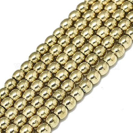 Chapelets de perles en hématite synthétique sans magnétiques G-S352-52A-01-1