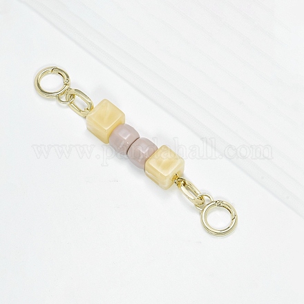 Resin Bead Bag Extension Chains PURS-PW0010-15G-1