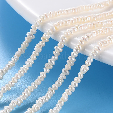 Fili di perle di perle d'acqua dolce coltivate naturali PEAR-N012-02A-1