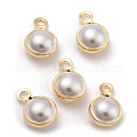 ABS Kunststoff Nachahmung Perlen Charms FIND-C039-02B-1