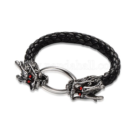 Imitation Leather Cord Men's Bracelets BJEW-JL051-1