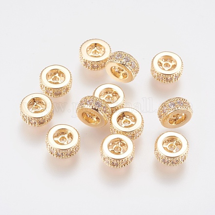 Perles de zircone cubique micro pave en Laiton KK-A144-066G-1