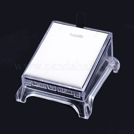 有機ガラスのペンダントネックレスディスプレイスタンド  ブラック＆ホワイト  9x8x5cm PDIS-N011-04-1