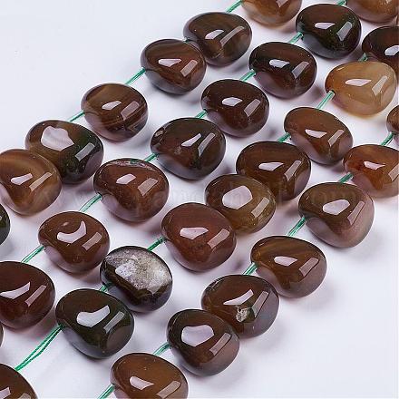 Chapelets de perles d'agate naturelle G-G693-A07-1