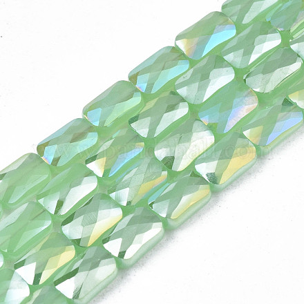 Chapelets de perles en verre électroplaqué EGLA-N002-25-E01-1