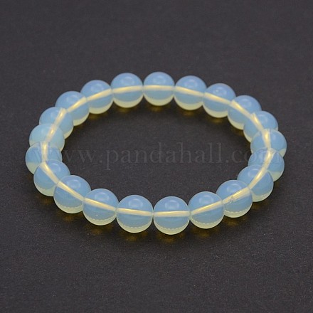 Glass Round Beads Stretch Bracelets BJEW-F071-01-1
