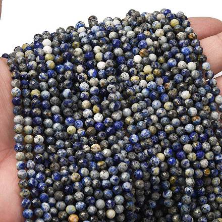 Natürlicher Lapislazuli Perlenstränge LS-G-RM2025-A41-4mm-B-1
