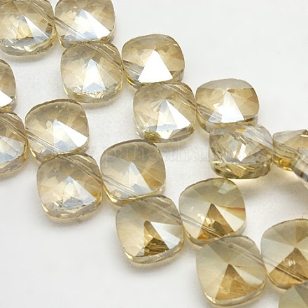 Pearlized Crystal Glass Beads Strands EGLA-F028-C01-1