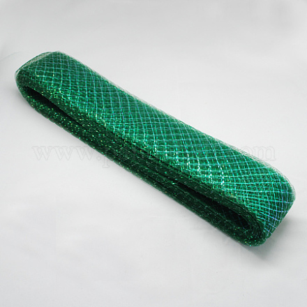 メッシュリボン  プラスチックネットスレッドコード  濃い緑  20mm  25ヤード/バンドル PNT-Q011-20mm-11-1