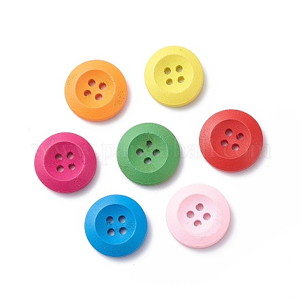 Painted Basic Sewing Button in Round Shape NNA0ZAR-1