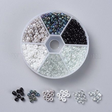 6/0 perles de rocaille en verre SEED-X0052-03A-4mm-1