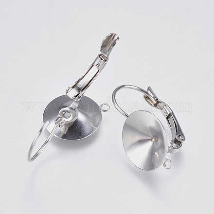 Supports d'accessoires de boucle d'oreille en dormeuse en 304 acier inoxydable STAS-F139-052P-1