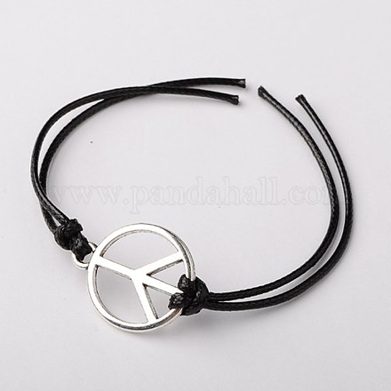 Korean Waxed Polyester Cord Bracelet Making AJEW-JB00027-01-1
