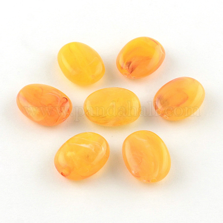 Oval Imitation Gemstone Acrylic Beads OACR-R047-24-1