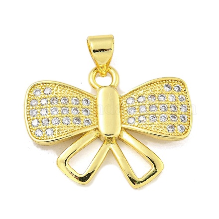 Подвеска с бантом из латуни KK-Z053-14G-02-1