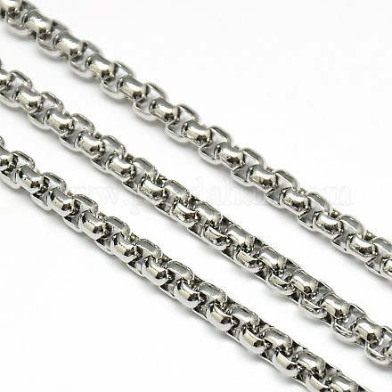 Stainless Steel Box Chains STAS-M032-43P-4.5mm-1