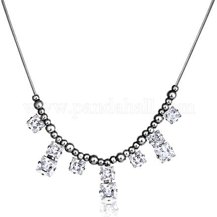 Fashion Women Jewelry Zinc Alloy Glass Rhinestone Bib Statement Necklaces NJEW-BB15214-A-1