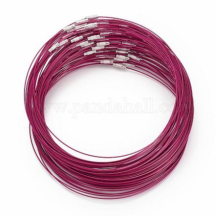 201 Stainless Steel Wire Necklace Cord TWIR-SW001-18-1