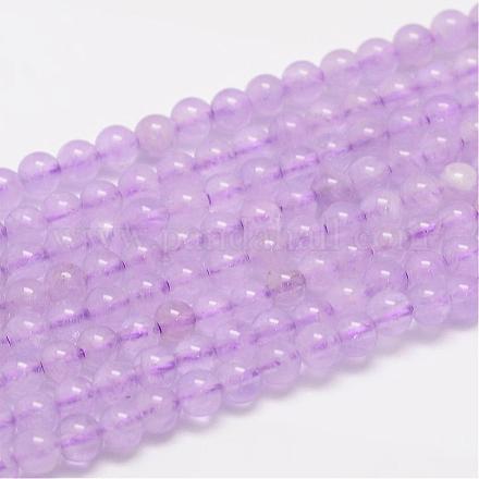 Chapelets de perles en améthyste naturelle G-F306-11-8mm-1